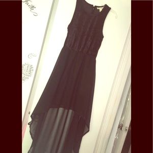 Black high low dress